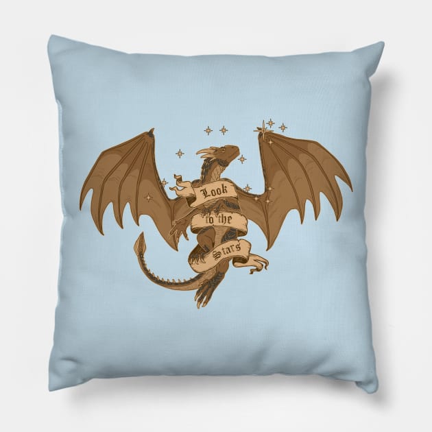 Dragonheart - Look to the Stars Pillow by sugarpoultry