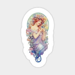 Art Nouveau Flower Fairy 05 Magnet