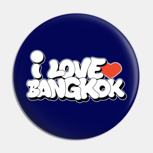 I love Bangkok graffiti letters style Pin