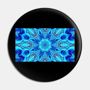 Light Blue Star Mandala Pin