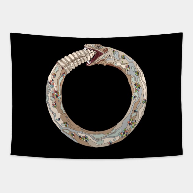 Desert Ouroboros Tapestry by O GRIMLEY