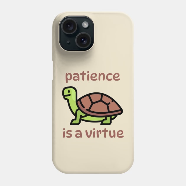 Patience is a Virtue Turtle on the Move Phone Case by TeaTimeTs