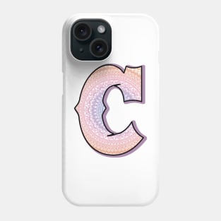 Mandala with alphabet C Phone Case