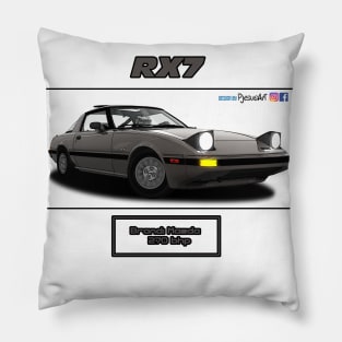 Mazda RX7 FB Silver Metallic Pillow