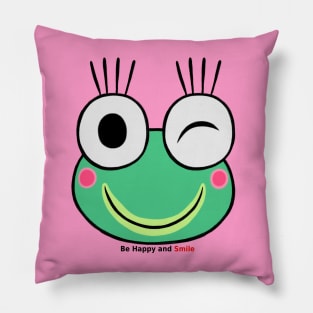 Be Happy and Smile Pillow