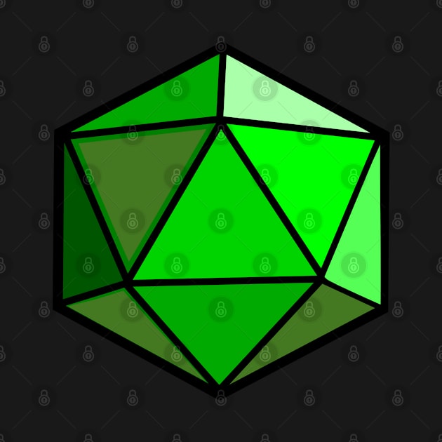 D20 Polyhedral Dice - Green by Crew