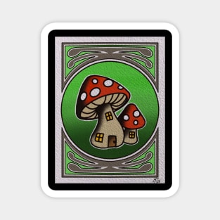 Mushroom cottage Magnet