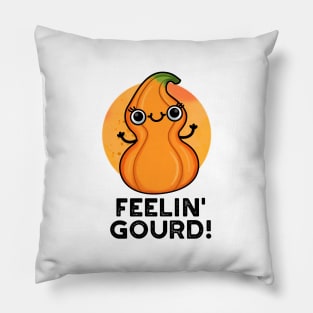 Feelin Gourd Cute Veggie Pun Pillow