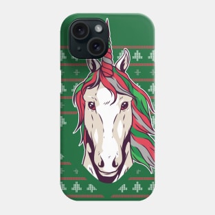 Unicorn Ugly Christmas Sweater Phone Case