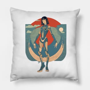 The Stranger (Japanese Ukiyo-e Woodblock Print) Pillow