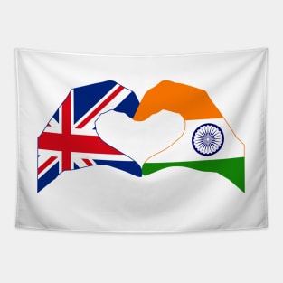 We Heart UK & India Patriot Flag Series Tapestry