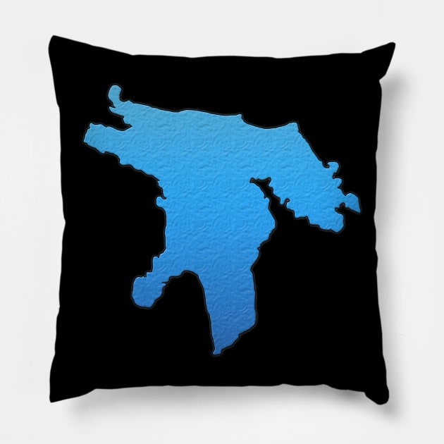 Lake Huron Great Lakes Outline Pillow by gorff