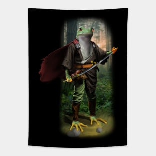 Exclusive Hand Drawn Samurai Frog | Samurai Collection Item-6 (Frog) | by Rendigart Studio Tapestry