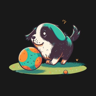 Dog playing with Ball 2 T-Shirt