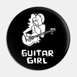 Guitar Girl Pin