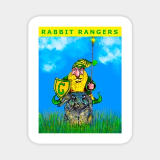 Dwarf Ranger Riding Rabbit Steed Art Magnet