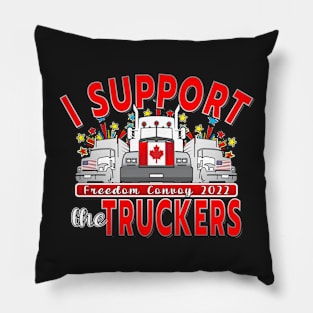 FREEDOM CONVOY OTTAWA TRUCKERS - FREEDOM CONVOY 2022 UNTIL WE ARE ALL FREE LETTERS BLACK Pillow