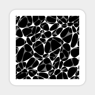 Monochrome pebble mix Magnet