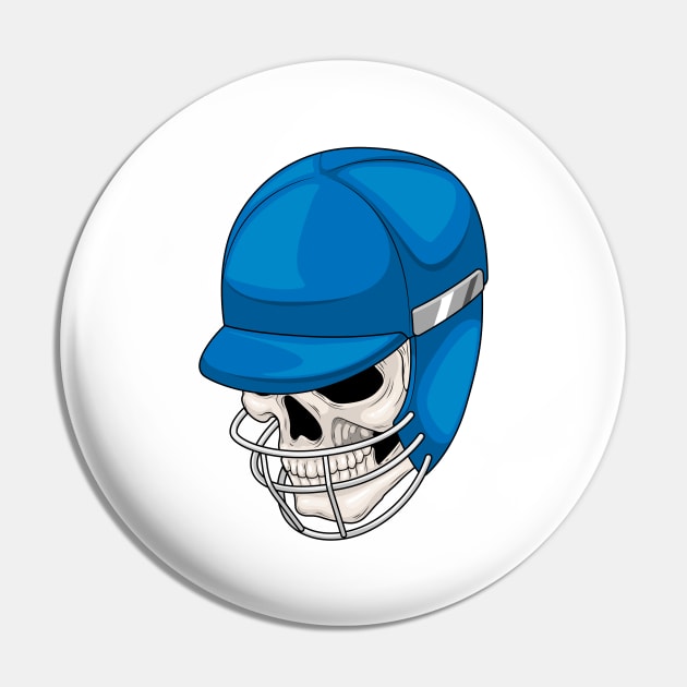 Skull Cricket Helmet Pin by Markus Schnabel