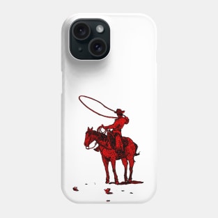 Roping the World ,Cowboy on horse 1 Phone Case