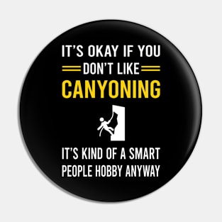 Smart People Hobby Canyoning Canyon Canyoneering Pin