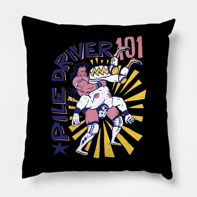 Piledriver Wrestling Pillow by MARCHY