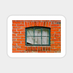 Old window in brick wall Magnet