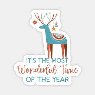 It's The Most Wonderful Time Of The Year Reindeer Magnet