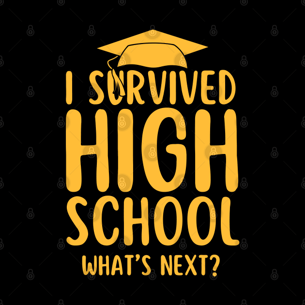 I Survived High School Graduation Funny Class of 2024 Graduate Student Gift by Illustradise