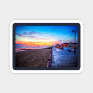 Sunrise Over Cleethorpes Beach Magnet