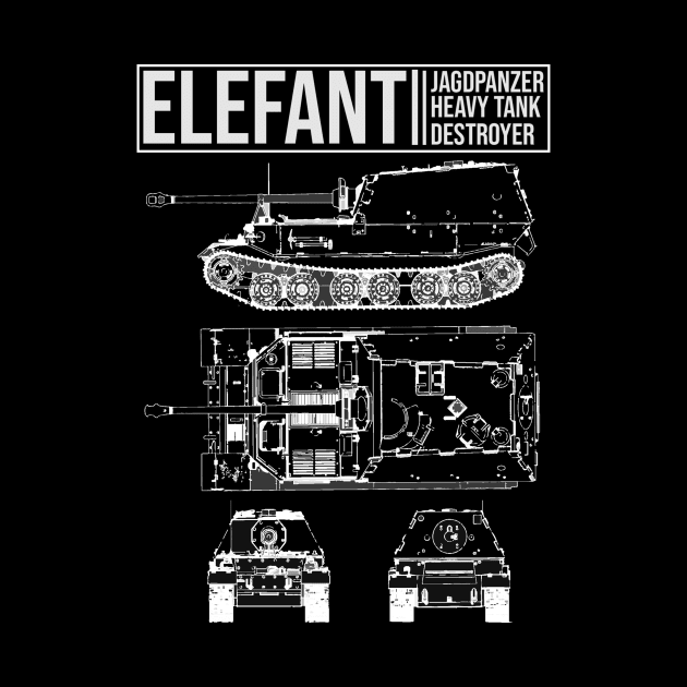 ELEFANT HEAVY TANK DESTROYER by theanomalius_merch