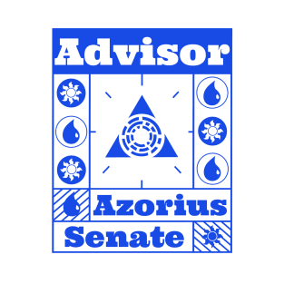 Azorius Senate | Advisor | MTG Guild Blue on White Design T-Shirt