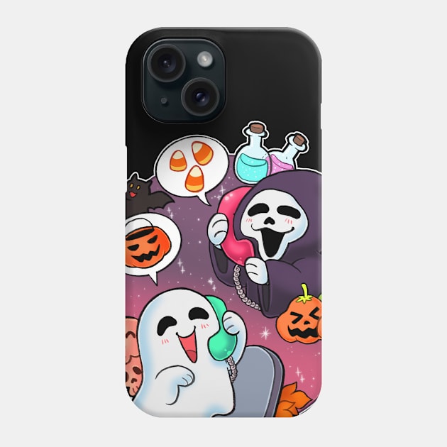 Halloween phonecall Phone Case by Grethe_B