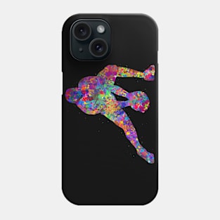 Baseball catcher watercolor art Phone Case