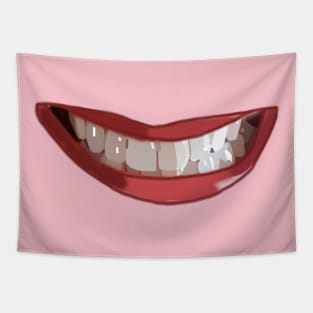 Lips with Rose Pink Lipstick Tapestry