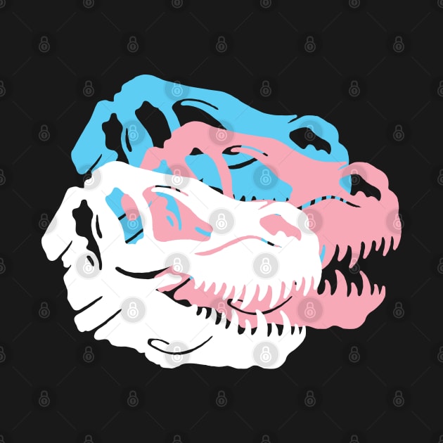 Trannosaurus Rex Seeing Triple - T Rex - Trans Flag - LGBTQIA by SayWhatYouFeel