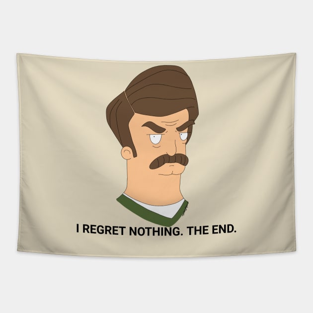 Ron Swanson - I Regret Nothing.  The End. Tapestry by sadida
