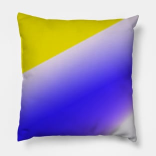 yellow blue white texture art Pillow