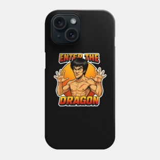 Funny Bruce Lee Cartoon - Enter the Dragon Tribute Fan Art Phone Case