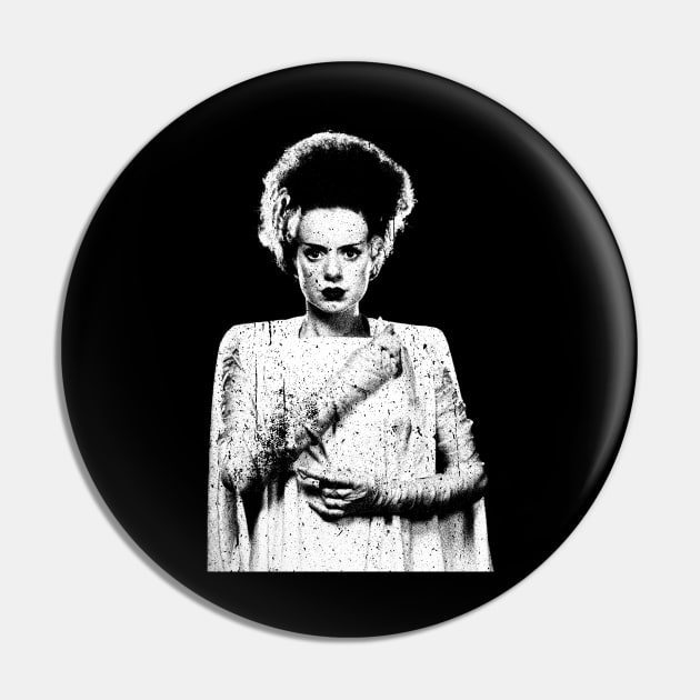 Bride of Frankenstein distressed Pin by RetroPandora