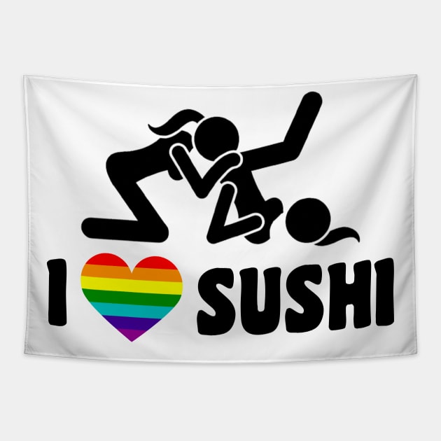 I Love Sushi Tapestry by Xtian Dela ✅