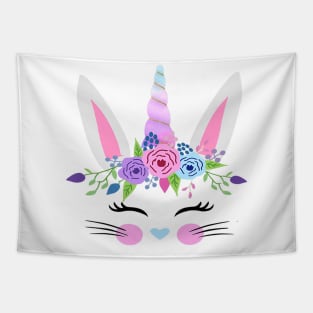 Bunny Unicorn Funny Easter Day Tapestry