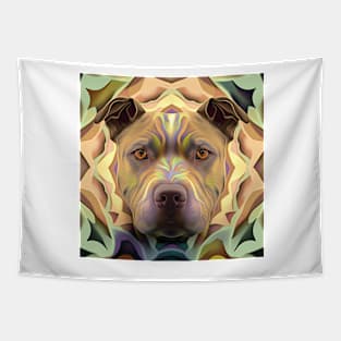 A Fractal Design of A Pit Bull Tapestry