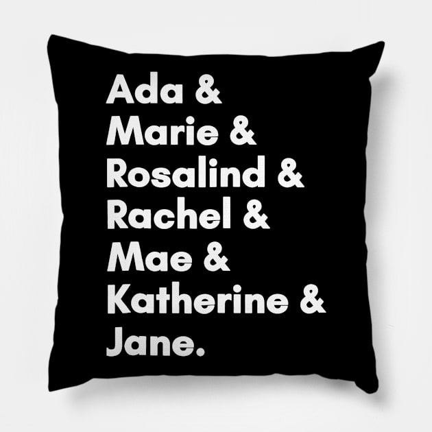 Famous Women in Science and Math STEM Teacher Gift Pillow by JensAllison