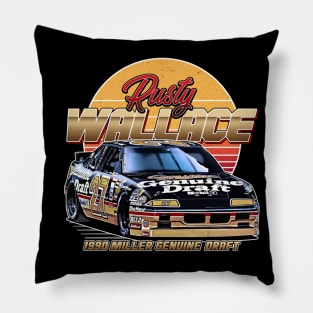 Rusty Wallace Miller Retro 80s Pillow