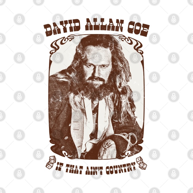 David Allan Coe / Retro Style Fan Design by DankFutura