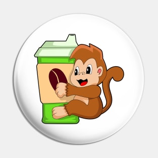 Monkey Coffee Mug Pin