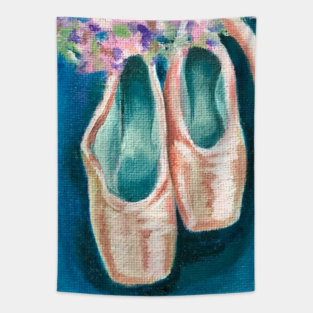 Ballerina Shoes Tapestry by Lady Lilac