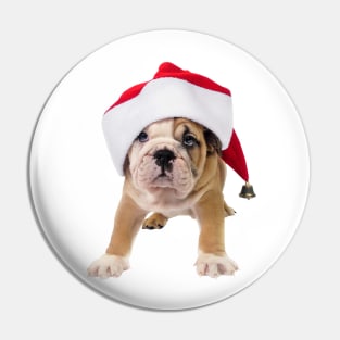 Pug Puppy Santa Claws Pin