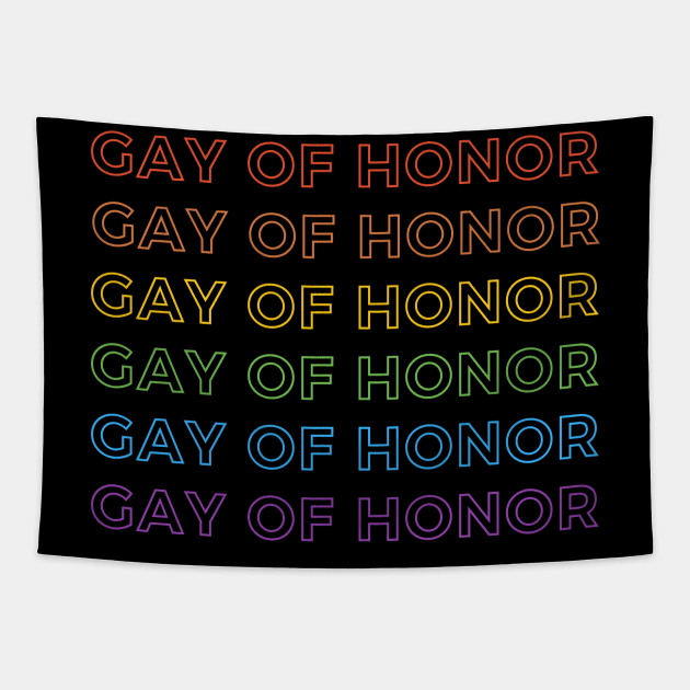 Rainbow Gay of Honor Tapestry by greendino